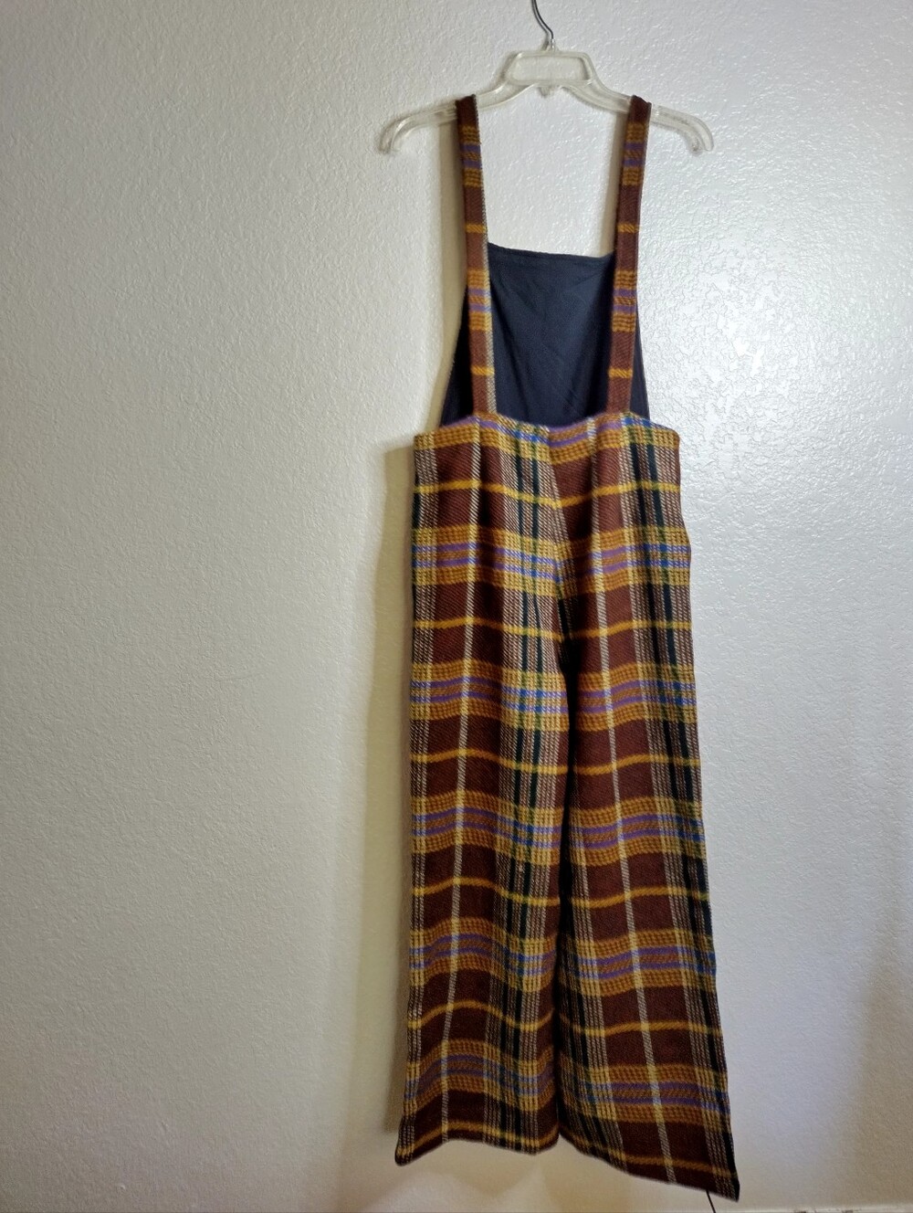 NWT Cider Plaid Wide Leg Overall Sz M - Picture 8 of 11